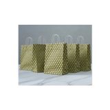 Aybaş Kağıtçılık 1.Kalite 18X24 Cm ( 25 Adet ) Gold Renk Beyaz Benekli Kraft Kağıt Çanta,Hediye Poşeti,Hediye Paketi