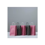 Aybaş Kağıtçılık 1.Kalite 18X24 Cm (5 Adet) Siyah (5 Adet) Pembe Renk Beyaz Benekli,Kraft Kağıt Çanta,Hediye Paketi
