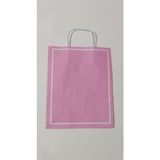 Aybaş Kağıtçılık 1. Kalite 25X12X31 Cm(6 Adet) Pembe Kağıt Çanta, Hediye Poşeti, Kına, Düğün, Nişan, Doğum Günü Çantası