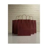 aybaş kağıtçılık 1.Kalite 25x31 Cm ( 10 Adet ) Büyük Boy Bordo Renkli Kraft Kağıt Çanta, Hediye Poşeti, Hediye Paketi