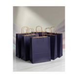 Aybaş Kağıtçılık 1.Kalite 25X31 Cm (10 Adet) Büyük Boy Lacivert Renkli Kraft Kağıt Çanta,Hediye Paketi, Hediye Poşeti