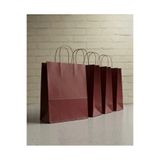Aybaş Kağıtçılık 1.Kalite 25X31 Cm ( 20 Adet ) Büyük Boy Bordo Renkli Kraft Kağıt Çanta, Hediye Poşeti, Hediye Paketi