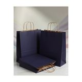 Aybaş Kağıtçılık 1.Kalite 25X31 Cm (20 Adet) Büyük Boy Lacivert Renkli Kraft Kağıt Çanta,Hediye Paketi, Hediye Poşeti