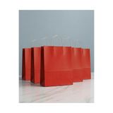 aybaş kağıtçılık 1.Kalite 25x31 Cm (25 Adet) Büyük Boy Kırmızı Renkli Kraft Kağıt Çanta,Hediye Paketi, Hediye Poşeti