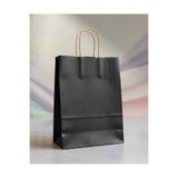 aybaş kağıtçılık 1.Kalite 25x31 Cm ( 5 Adet ) Büyük Boy Siyah Renkli Kraft Kağıt Çanta,Hediye Paketi, Hediye Poşeti