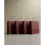 Aybaş Kağıtçılık 1.kalite 25X31 cm Büyük Boy ( 15 Adet ) Bordo Renkli Kraft Kağıt Çanta, Hediye Poşeti, Hediye Paketi - 25 x 31 cm