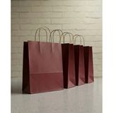 Aybaş Kağıtçılık 1.kalite 25X31 cm Büyük Boy ( 20 Adet ) Bordo Renkli Kraft Kağıt Çanta, Hediye Poşeti, Hediye Paketi - 25 x 31 cm