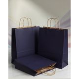 Aybaş Kağıtçılık 1.kalite 25X31 cm Büyük Boy (20 Adet) Lacivert Renkli Kraft Kağıt Çanta,hediye Poşeti,hediye Paketi - 25 x 31 cm