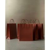 Aybaş Kağıtçılık 1.kalite 25X31 cm Büyük Boy ( 25 Adet ) Bordo Renkli Kraft Kağıt Çanta, Hediye Poşeti, Hediye Paketi - 25 x 31 cm