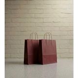 Aybaş Kağıtçılık 1.kalite 25X31 cm Büyük Boy ( 5 Adet ) Bordo Renkli Kraft Kağıt Çanta, Hediye Poşeti, Hediye Paketi - 25 x 31 cm