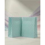 Aybaş Kağıtçılık 1.kalite 25X31 cm Büyük Boy ( 5 Adet ) Su Yeşili Beyaz Benekli Kraft Kağıt Çanta,hediye Paketi