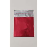 Aybaş Kağıtçılık 100 Adet Lüks Parlak Kırmızı Yapışkanlı Metalize (9X12 Cm) Takı, Bujiteri, Kına, Düğün Hediye Paketi - 9 x 12 cm