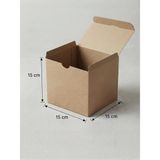 aybaş kağıtçılık 15x15x15 (15 Adet) Kilitli E Ticaret Kutusu, İnternet ve Kargo Kutusu, Hediye Kutusu, Karton Kutu, Kraft Kutu