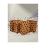 Aybaş Kağıtçılık 25X31 Cm ( 15 Adet ) Kırmızı Kalp Desenli Kraft Çanta,Hediye Poşeti,Hediye Paketi,Kraft Kağıt Çanta