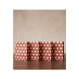 Aybaş Kağıtçılık 25X31Cm (20Adet)Beyaz Kalp Desenli Kırmızı Kraft Çanta,Hediye Poşeti,Hediye Paketi,Kraft Kağıt Çanta
