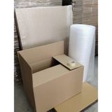 Aybaş Kağıtçılık Kutu Boş Karton 80X50X50 Büyük Boy 7Li Adet, Çift Oluklu - 80x50x50cm 7 Li Adet