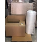 Aybaş Kağıtçılık Kutu Taşınma Seti, 80X50X50 10 Lu Çift Oluklu Boş Karton , Bandı, Balonlu Naylon - 80x50x50cm 10 Lu Set