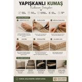 Aybas Terrazzo Desenli Yapışkanlı Kumaş Bant 10 cm x 5 Metre – Dekoratif Koruyucu Şerit