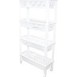 Aybastılı 4 KATLI DÜZENLEYİCİ - RAF ÜNİTESİ TEKERLEKLİ 510X205X945MM (K246)