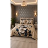 AYBERK HOME TEXTİLE KAREN 5D Dijital Baskılı Çif Kişilik Uyku Seti Lastikli Çarşaflı 6 Parçalı