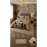 AYBERK HOME TEXTİLE KAREN Dört Mevsim Kapitoneli Çift Kişilik Nevresim Takımı 6 Parçalı Lastikli Çarşaf