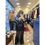 Ayça Güney Butik İçi Astarlı Beli Lastikli Dantel Etek - Siyah