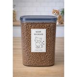 Ay&çahome Kedi Maması Saklama Kabı 3.1 Lt. Gri Renk - Gri - Natural