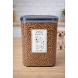 Ay&çahome Köpek Maması Saklama Kabı 3.1 Lt. Gri Renk - Gri - Natural