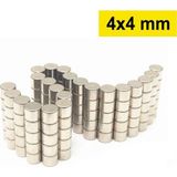 Aycer 20 Adet 4x4 mm Yuvarlak Neodyum Mıknatıs N35 Güçlü Magnet Nikel Kaplama ( Lisinya )