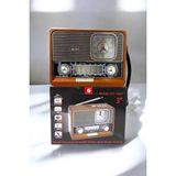 Aycer Ahşap Görünümlü Retro Bluetooth Radyo Usb,aux ve Sd Kart Girişli - Lisinya