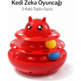 Aycer Hacıyatmaz Kedi Oyuncağı 3 Katlı Toplu Zeka Oyuncağı 20X21 cm – Devrilmez Interaktif Oyuncağı