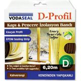 Aycer Kapı ve Pencere Izolasyon Bandı Kahverengi 6,20 Metre