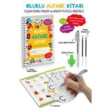 Aycer Oluklu Alfabe Kitabı / Uçan Sihirli Kalem ve Kalem Tutucu Hediyeli - 3+
