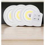 Aycer Spot Lamba LED Işık 3'lü Uzaktan Kumandalı Pilli Yapışkanlı Kablosuz - Lisinya