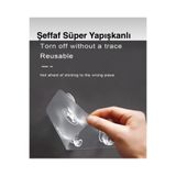 Aychra 6 Kancalı Kendinden Yapışkanlı Süper Güçlü Kesilebilir ,Duvar ,Banyo ,Mutfak Askısı ve Aksesuarı