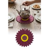 Ayçiçeği Model Kaymaz Silikon Nihale – Tencere, Tava, Çaydanlık ve Servis Altlığı 18,5 x 18,5 cm