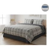 Ayçiçek Home Çift Kişilik Nevresim Takımı 160/200 Lastikli Çarşaf 180/220 Yorgan Ölçüsü 4 Adet Yastık Kılıfı - Gri - Antrasit - 160 x 200 cm
