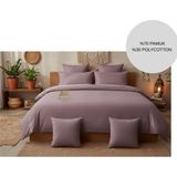 Ayçiçek Home Çift Kişilik Nevresim Takımı 160/200 Lastikli Çarşaf 180/220 Yorgan Ölçüsü 4 Adet Yastık Kılıfı - Mor - 160 x 200 cm