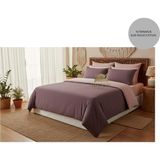 Ayçiçek Home Çift Kişilik Nevresim Takımı 160/200 Lastikli Çarşaf 180/220 Yorgan Ölçüsü 4 Adet Yastık Kılıfı - Pembe - Mor - 160 x 200 cm