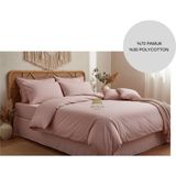 Ayçiçek Home Çift Kişilik Nevresim Takımı 160/200 Lastikli Çarşaf 180/220 Yorgan Ölçüsü 4 Adet Yastık Kılıfı - Pudra - 160 x 200 cm