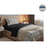 Ayçiçek Home Tek Kişilik Nevresim Takımı 100/200 lastikli çarşaf 140/220 yorgan ölçüsü özel ölçü - 140 x 220 cm - Siyah - Antrasit