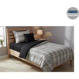 Ayçiçek Home Tek Kişilik Nevresim Takımı 100/200 lastikli çarşaf 150/200 yorgan ölçüsü özel ölçü - Siyah - Antrasit - 150 x 220 cm