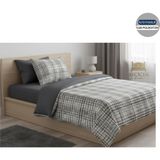 Ayçiçek Home Tek Kişilik Nevresim Takımı 100/200 lastikli çarşaf 150/220 yorgan ölçüsü özel ölçü - Antrasit - Siyah - Beyaz - 150 x 220 cm