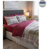 Ayçiçek Home Tek Kişilik Nevresim Takımı 100/200 lastikli çarşaf 150/220 yorgan ölçüsü özel ölçü - Bordo - 150 x 220 cm