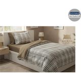 Ayçiçek Home Tek Kişilik Nevresim Takımı 100/200 lastikli çarşaf 160/215 yorgan ölçüsü - Kahverengi - 100 x 200 cm