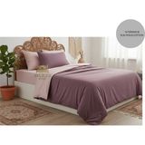 Ayçiçek Home Tek Kişilik Nevresim Takımı 100/200 Lastiksiz Çarşaf 160/215 Yorgan Ölçüsü - Pembe - Mor - 160 x 215 cm