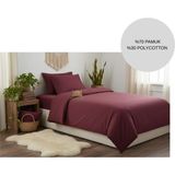 Ayçiçek Home Tek Kişilik Nevresim Takımı Lastikli Çarşaf 160/215 Yorgan Ölçüsü - Bordo - 100 x 200 cm