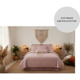 Ayçiçek Home Tek Kişilik Nevresim Takımı Lastikli Çarşaf 160/215 Yorgan Ölçüsü - Pudra - 100 x 200 cm