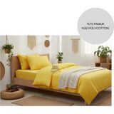 Ayçiçek Home Tek Kişilik Nevresim Takımı Lastikli Çarşaf 160/215 Yorgan Ölçüsü - Sarı - 100 x 200 cm