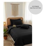 Ayçiçek Home Tek Kişilik Nevresim Takımı Lastikli Çarşaf 160/215 Yorgan Ölçüsü - Siyah - 100 x 200 cm